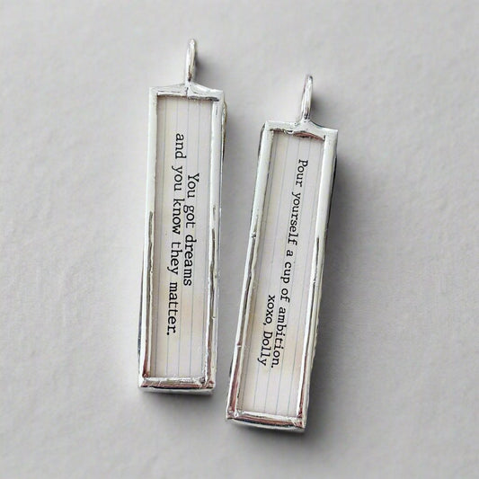 9 to 5 Lyric Stick Soldered Art Jewelry Charm