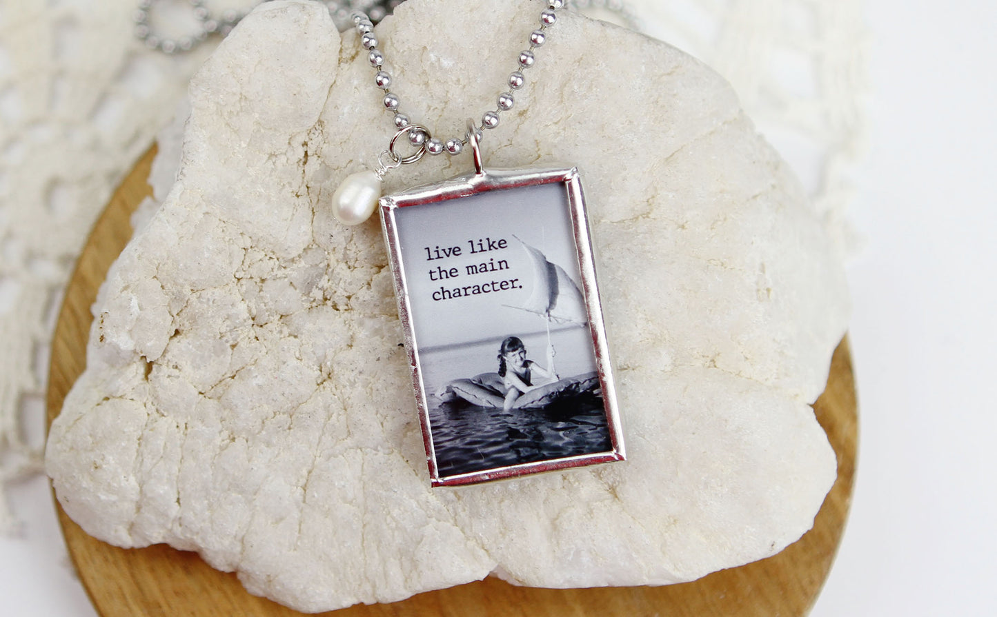 Live Like the Main Character Soldered Art Jewelry Charm