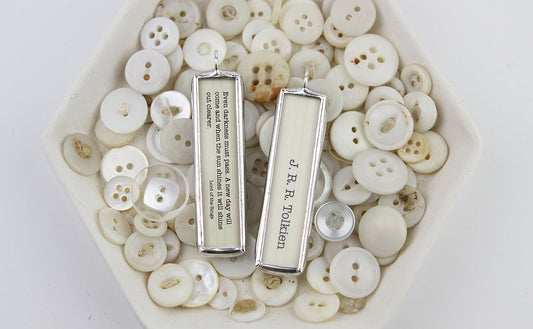 A New Day Lord of the Rings Literary Book Soldered Art Jewelry Charm or Necklace