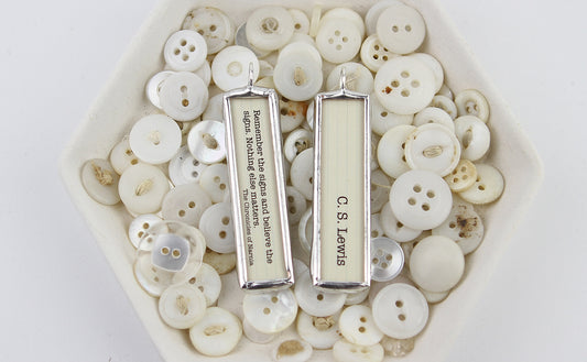 Remember the Signs Narnia Literary Book Soldered Art Jewelry Charm or Necklace