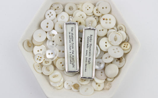 Rocky Mountain High Lyric Soldered Art Jewelry Charm or Necklace