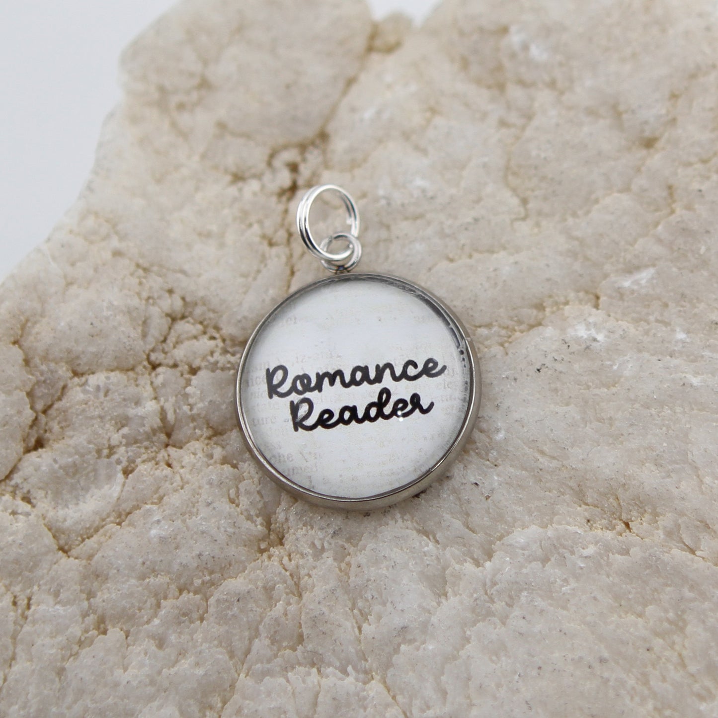 Romance Reader Round Bubble Charm