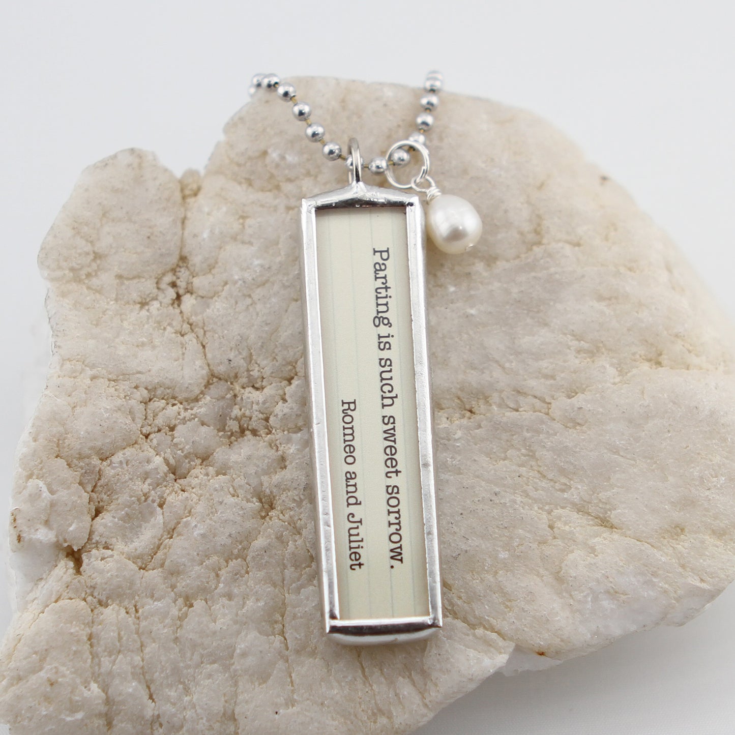 Romeo and Juliet Shakespeare Book Soldered Art Jewelry Charm or Necklace