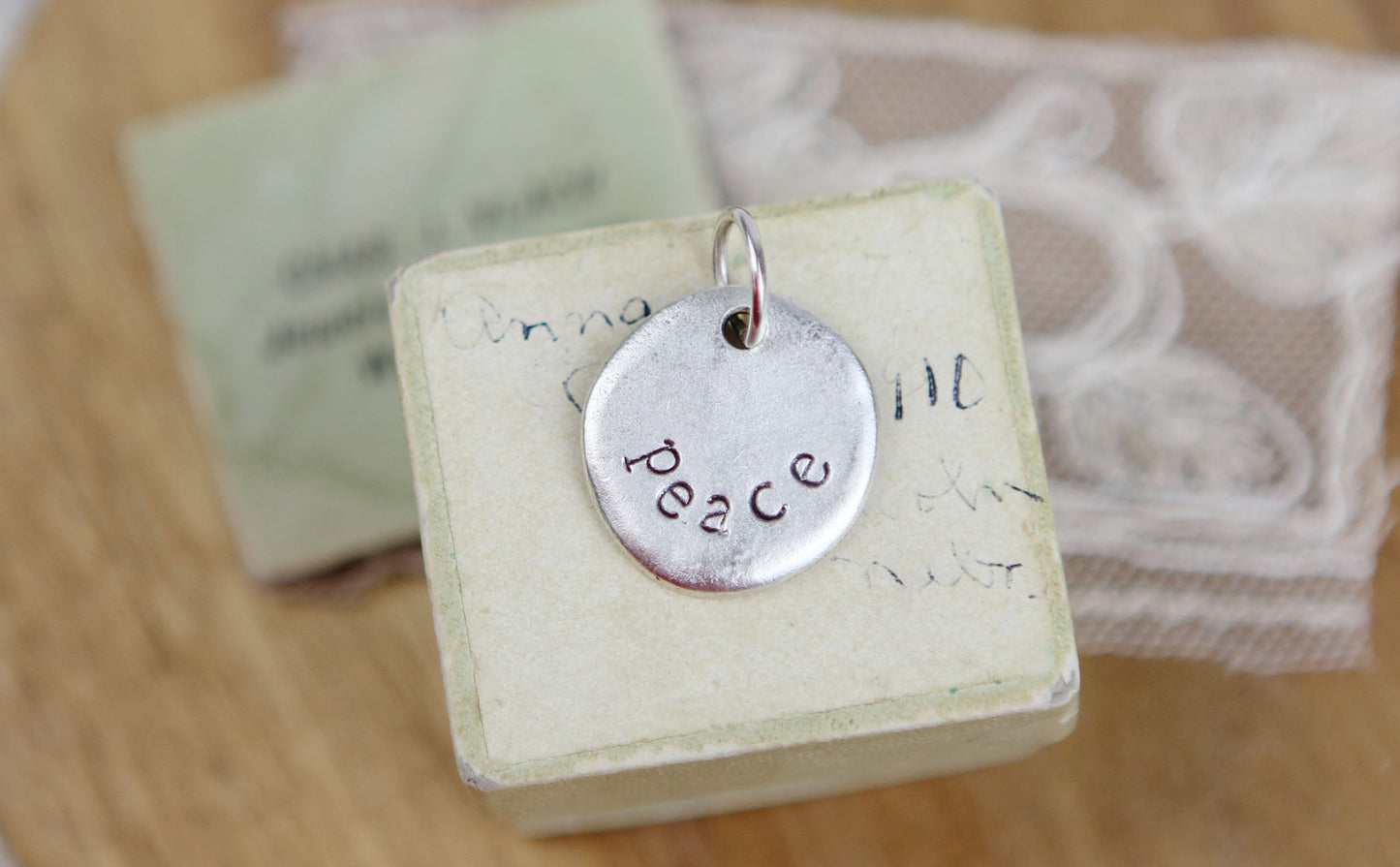 Custom Round Word Charm