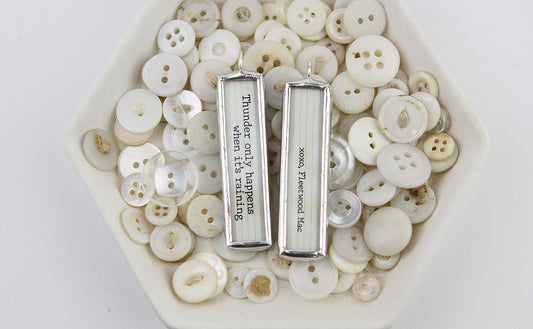 Thunder Lyric Soldered Art Jewelry Charm or Necklace