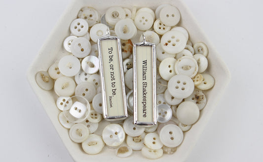 Shakespeare Hamlet Literary Book Soldered Art Jewelry Charm or Necklace