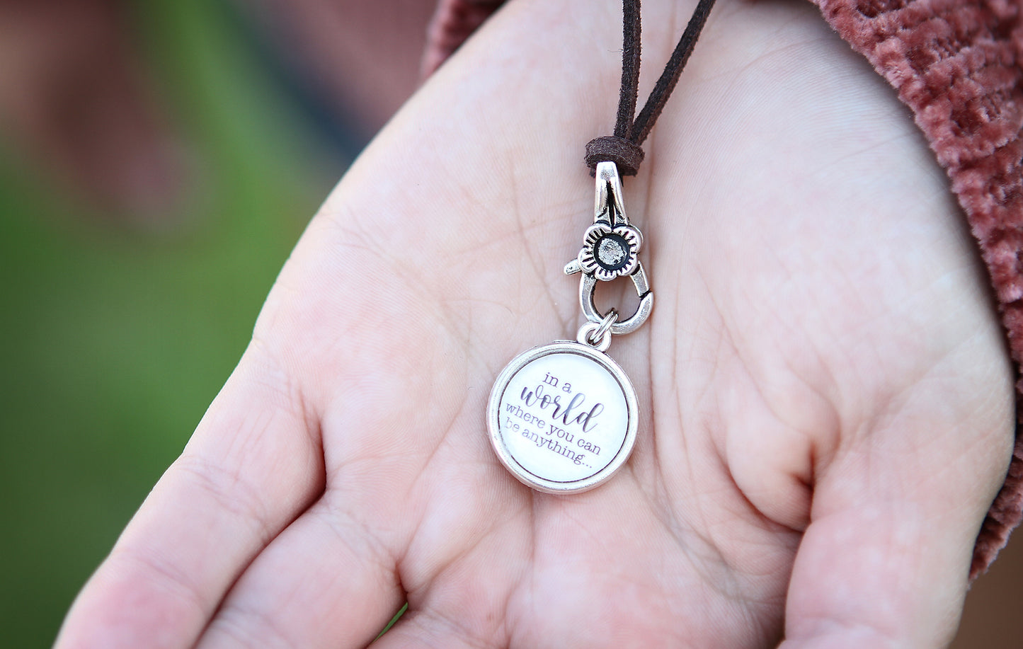 In A World Where You Can Be Anything Be Kind Double Bubble Charm