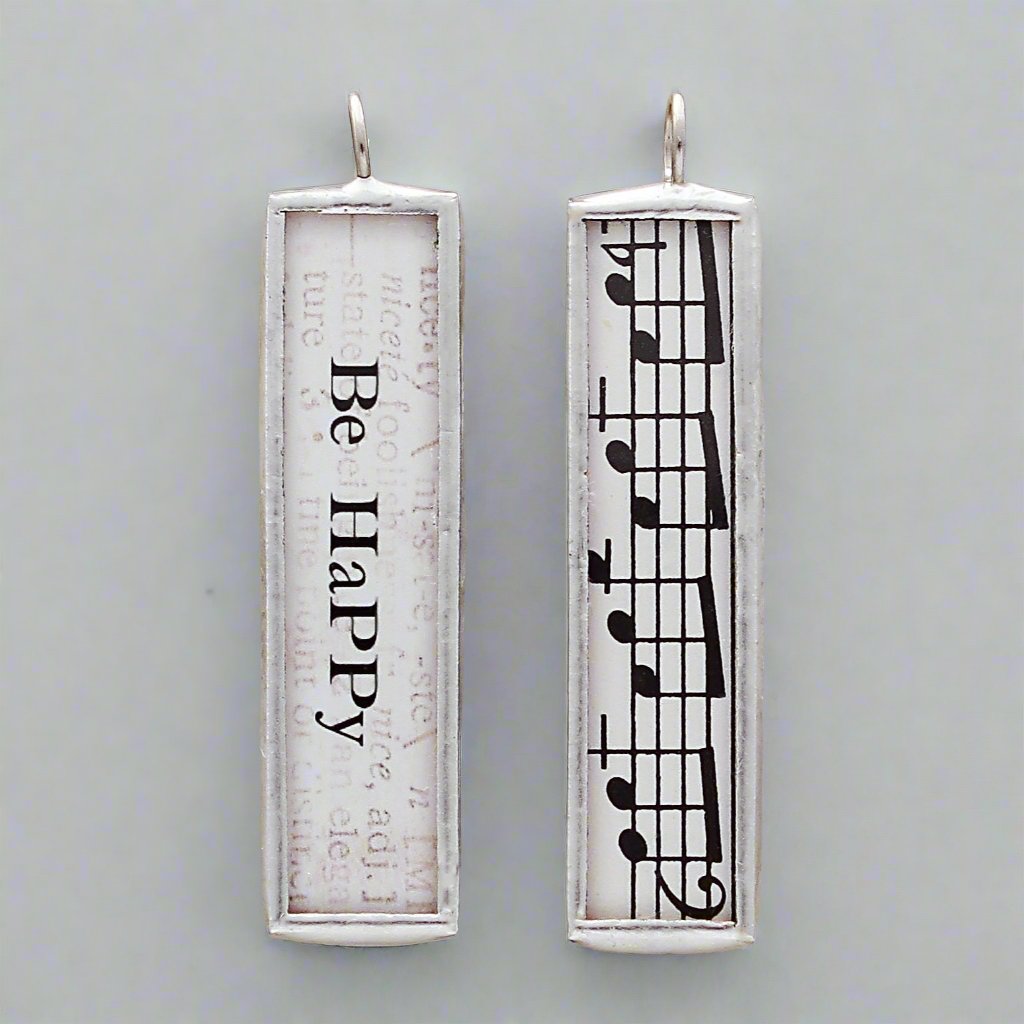 Be Happy Soldered Art Charm - Jennifer Dahl Designs