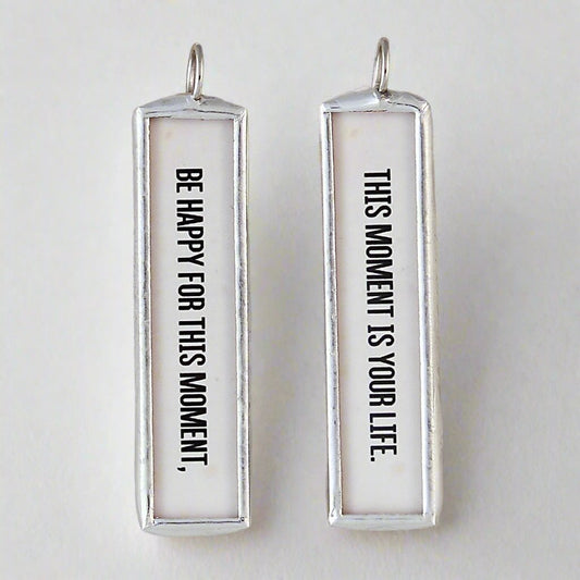 Be Happy Soldered charm pendant - Jennifer Dahl Designs