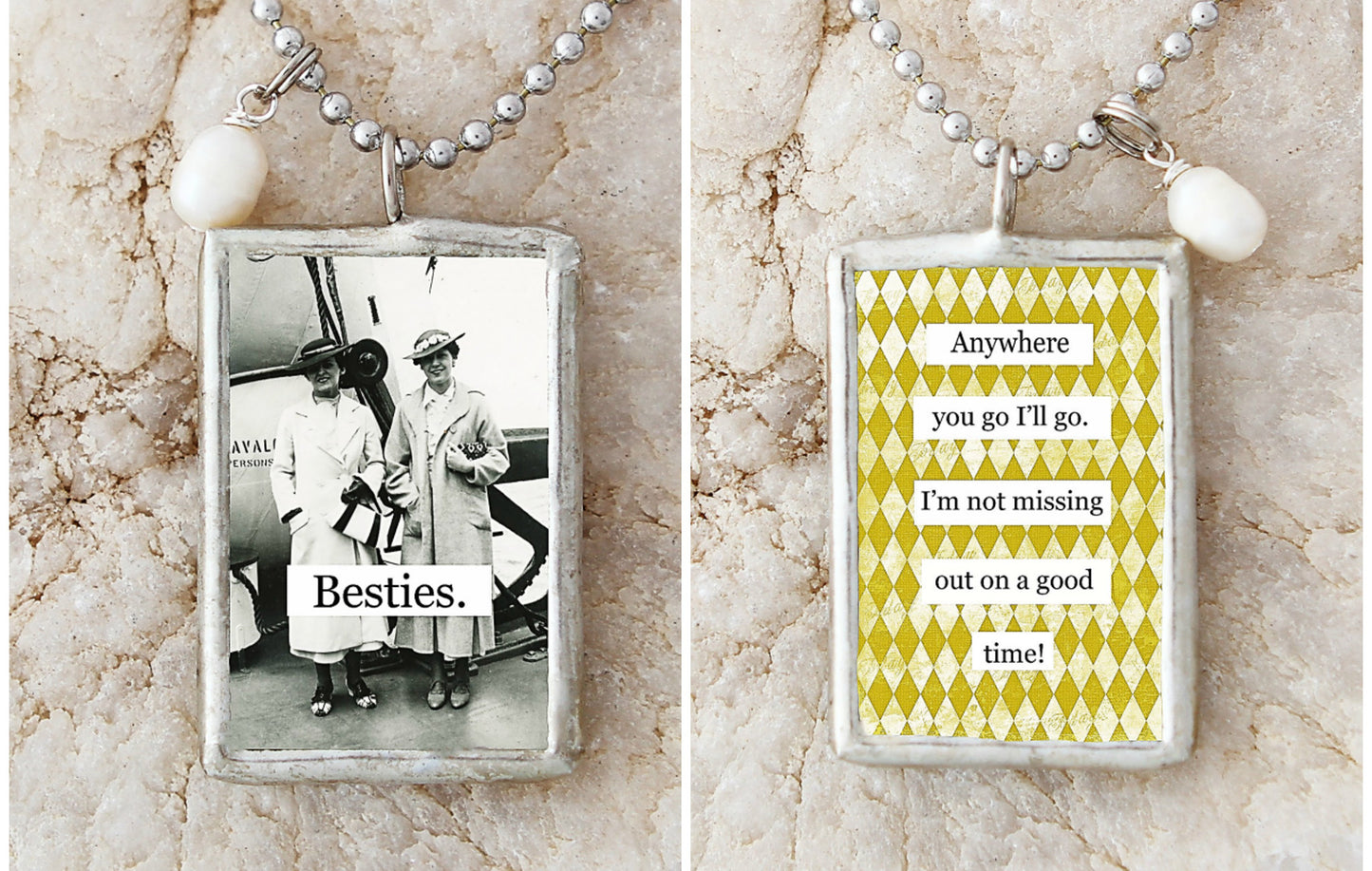 Besties Soldered Art Charm