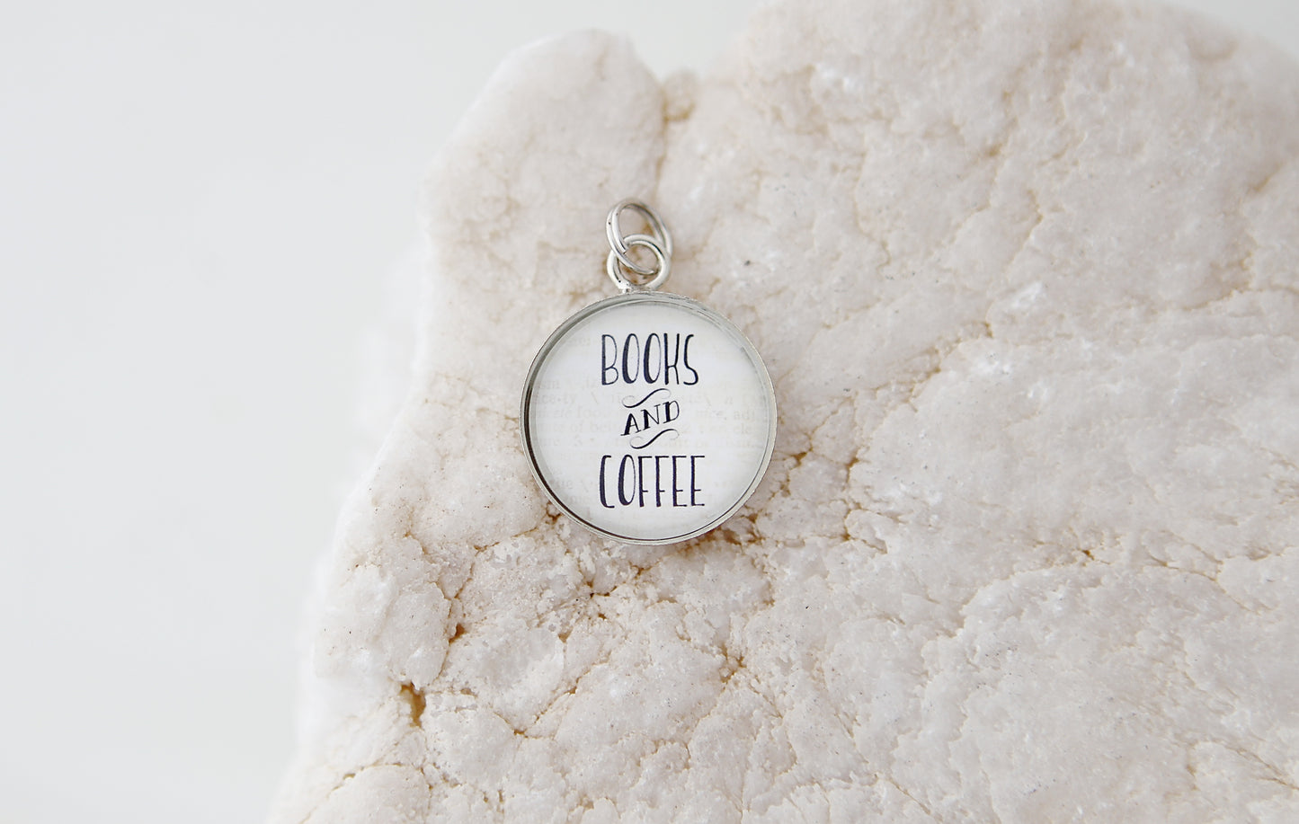 Books + Coffee Bubble Charm - Jennifer Dahl Designs