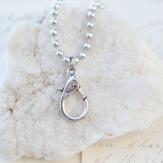 Chunky Lobster Clasp Charm Catcher Necklace - Jennifer Dahl Designs