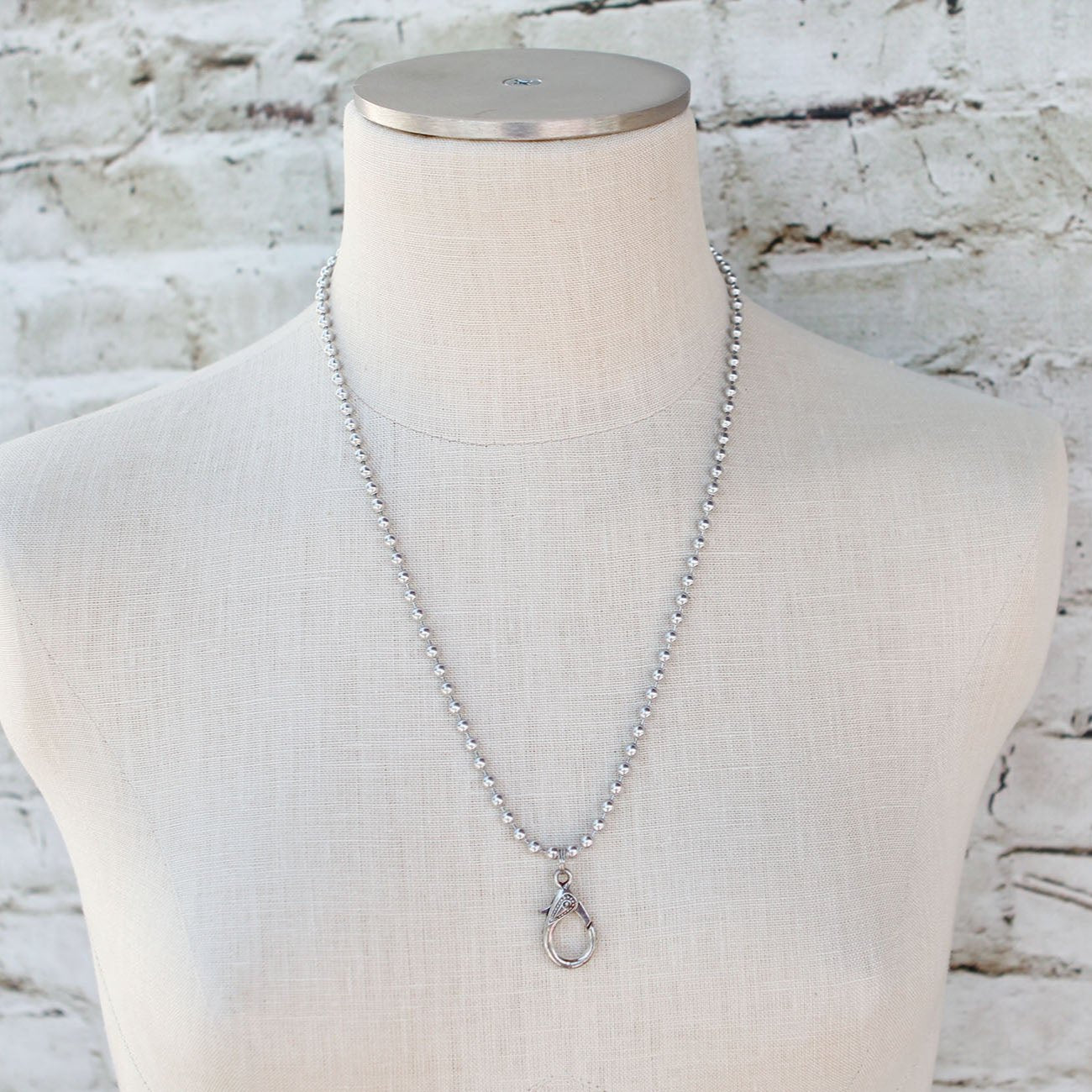 Chunky Lobster Clasp Charm Catcher Necklace - Jennifer Dahl Designs