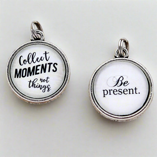 Collect Moments Not Things Double Bubble Charm