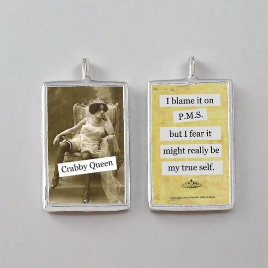 Crabby Queen Soldered Jewelry Charm