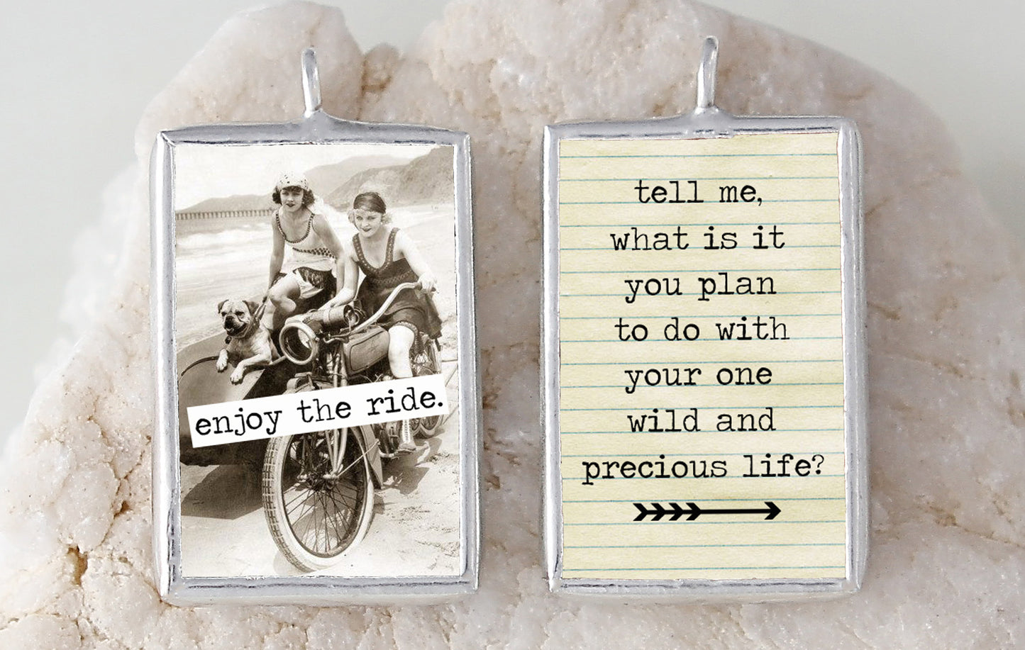 Enjoy the Ride Soldered Art Charm - Jennifer Dahl Designs