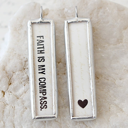 Faith Is My Compass Soldered Charm