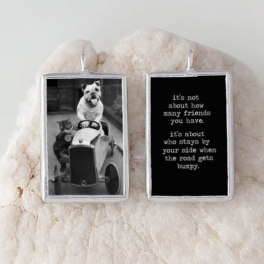 Friend By Your Side Soldered Art Charm - Jennifer Dahl Designs