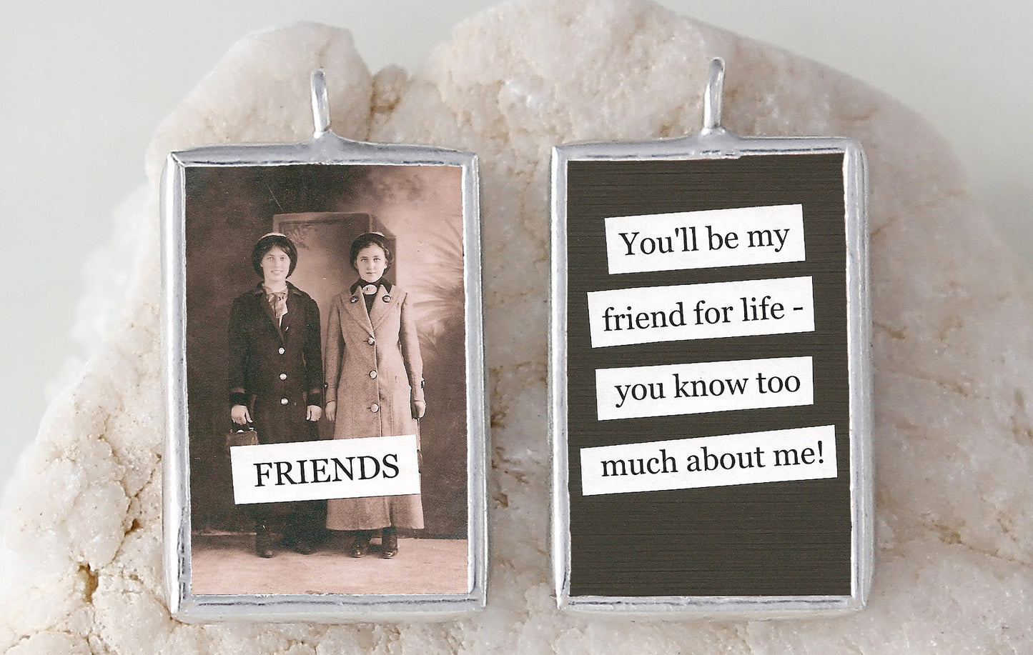 Friends Soldered Art Charm
