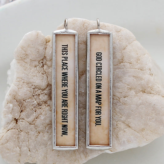 God Circled On A Map Soldered Art Charm