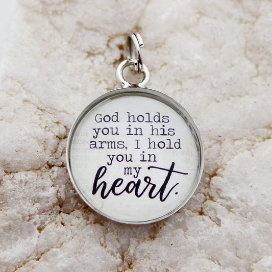 God Holds You In His Arms Bubble Charm - Jennifer Dahl Designs