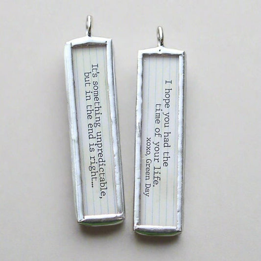 Green Day Time Of Your Life Soldered Art Jewelry Charm