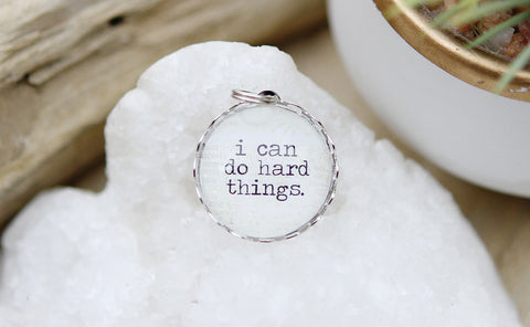 I Can Do Hard Things Bubble Charm