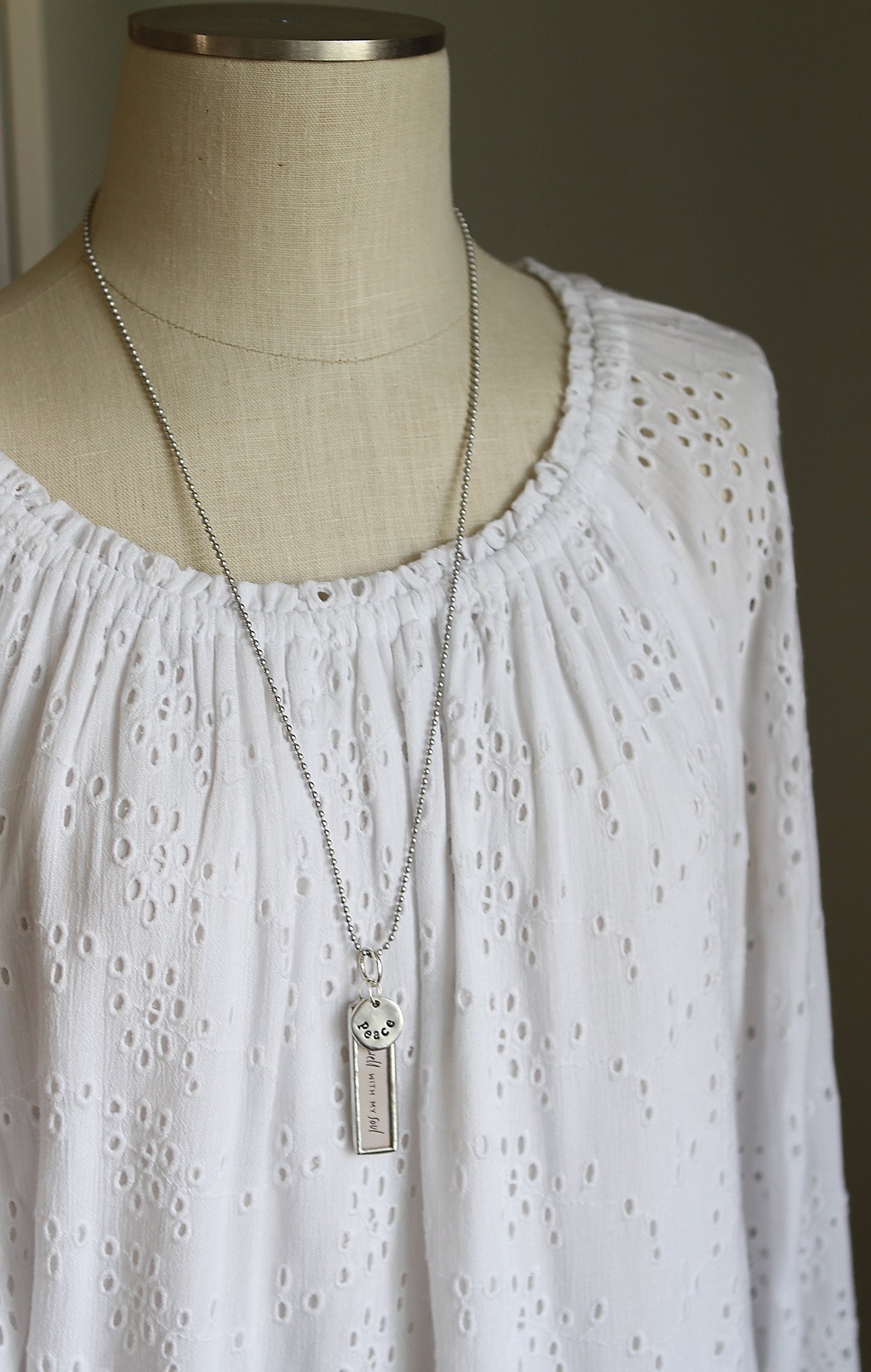 It Is Well With My Soul Hymn Faith Charm Necklace