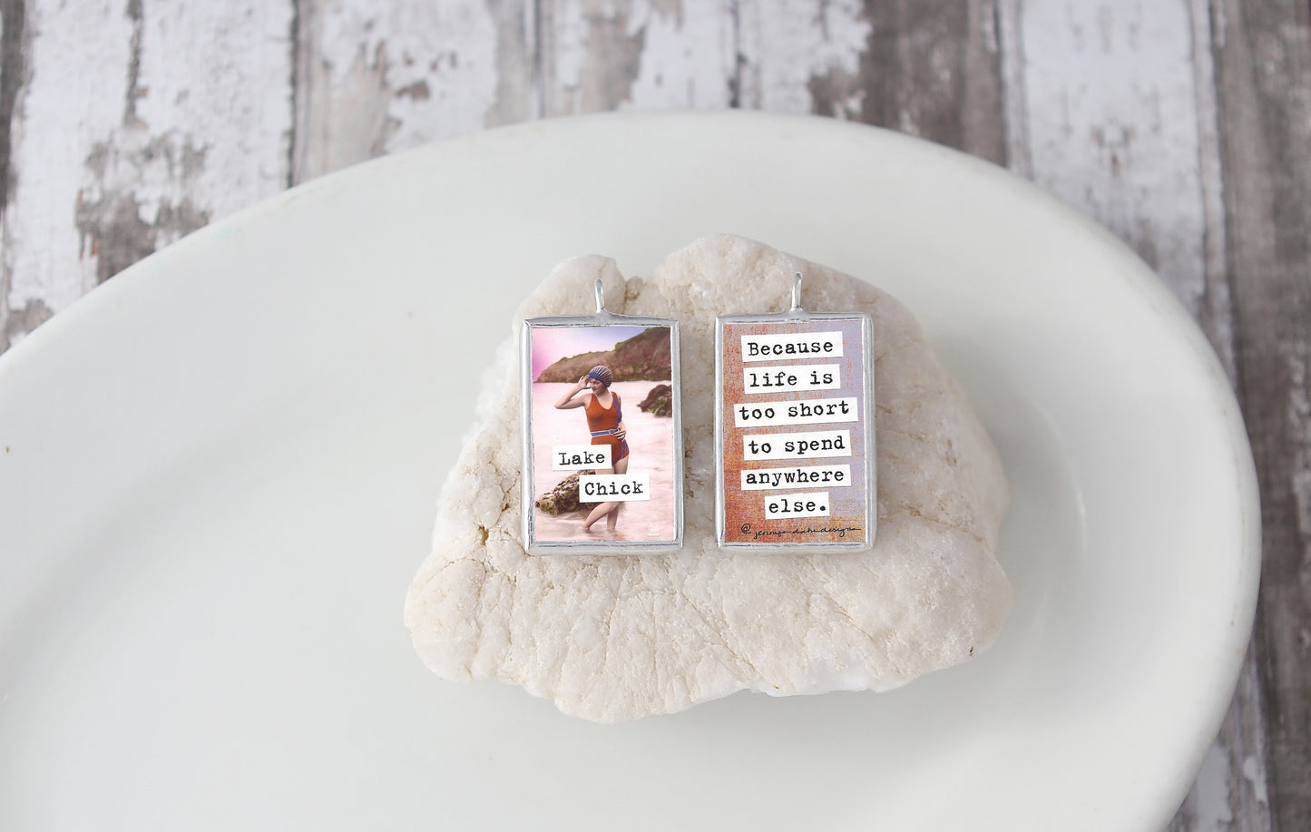 Lake Chick Soldered Art Charm