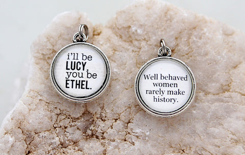 I'll Be Lucy You Be Ethel Double Bubble Charm