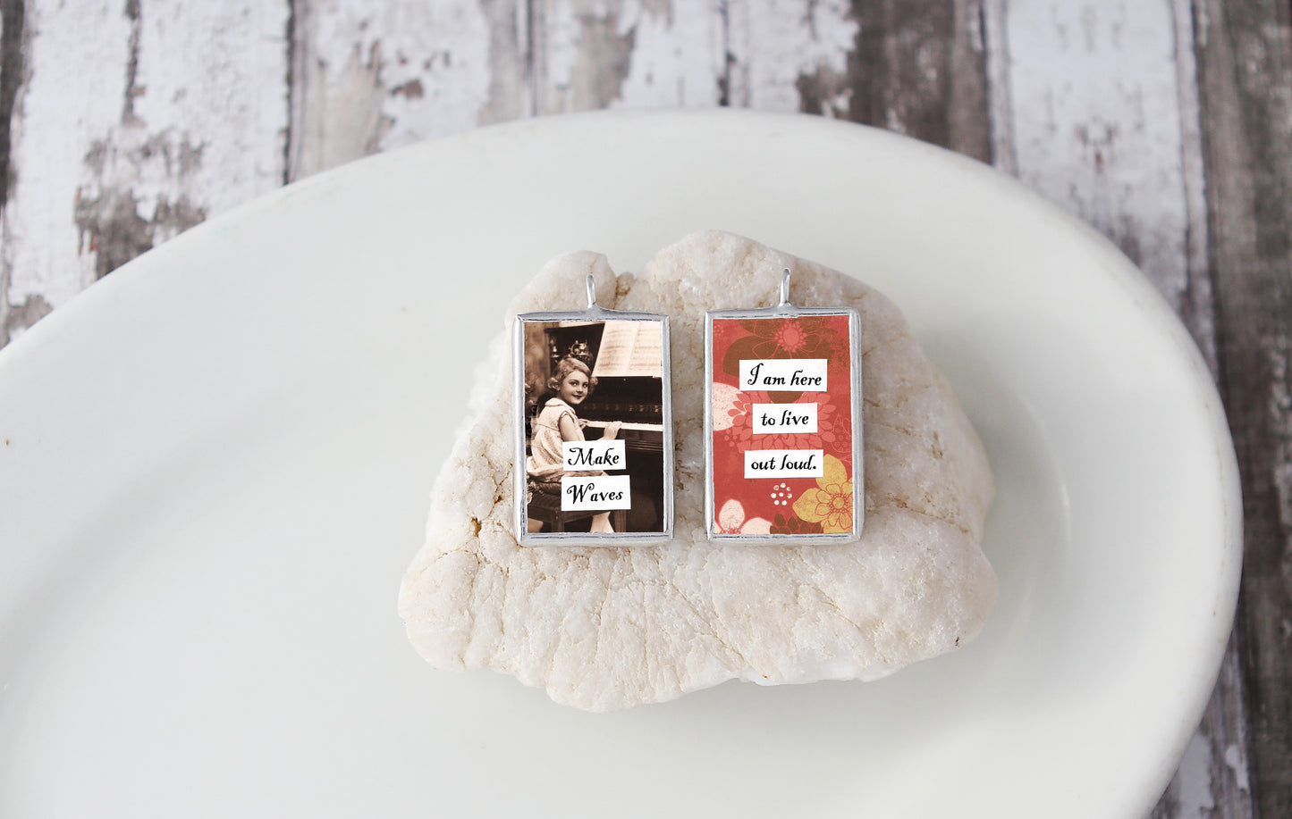 Make Waves Soldered Art Charm