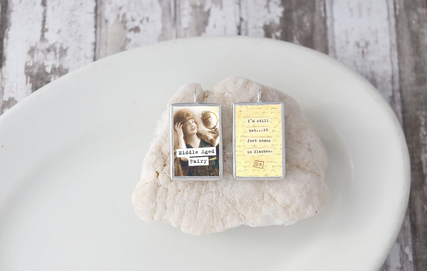 Middle Aged Fairy Soldered Art Charm