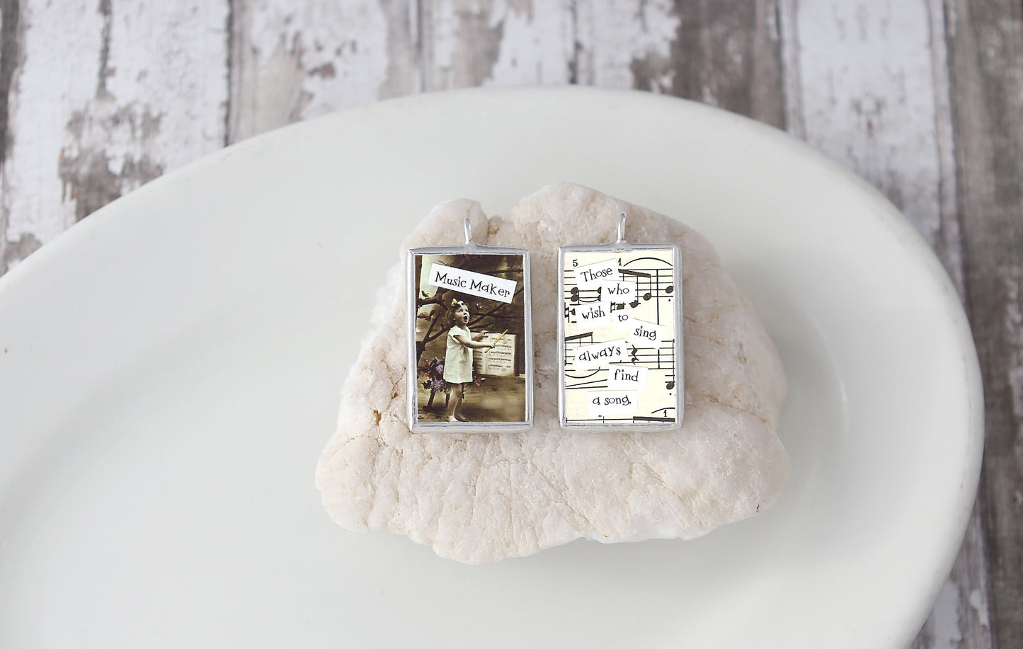 Music Maker Soldered Art Charm