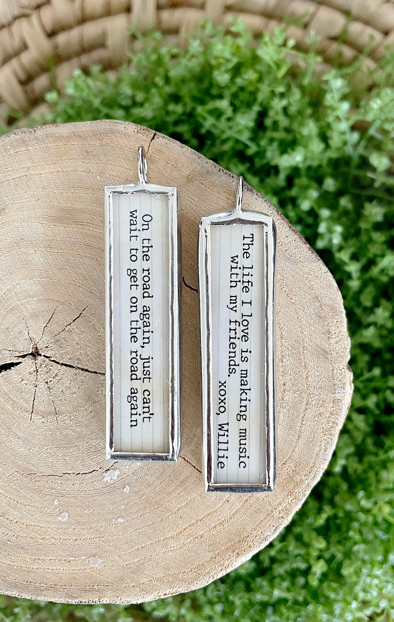 On The Road Again Soldered Jewelry Charm Lyric Stick