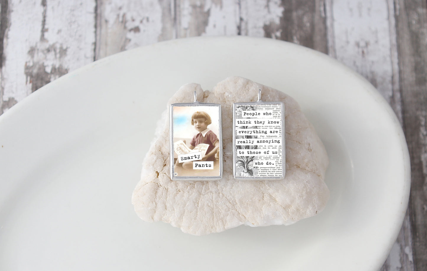 Smarty Pants Soldered Art Charm - Jennifer Dahl Designs