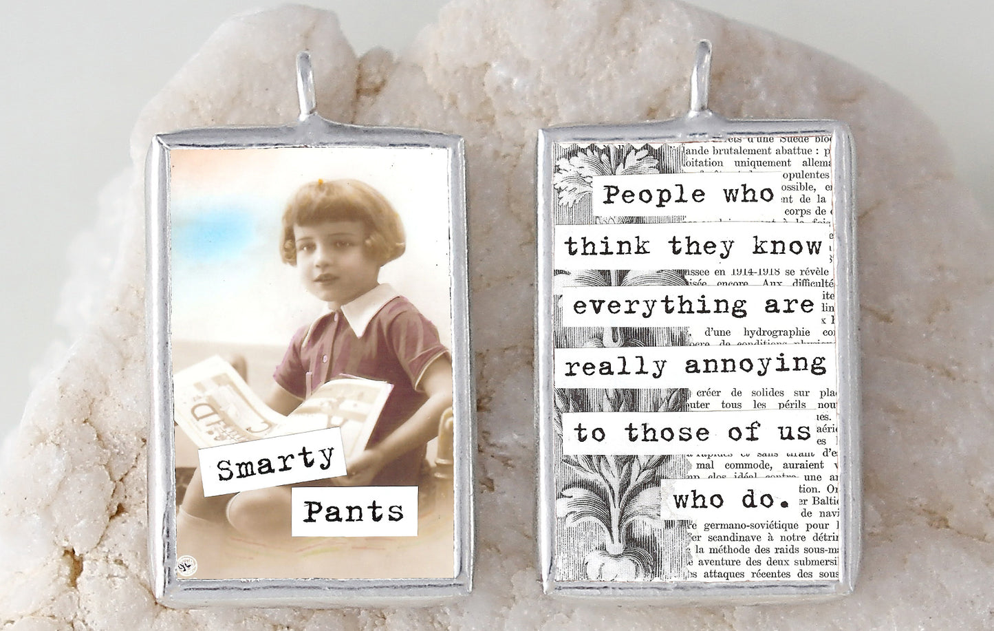 Smarty Pants Soldered Art Charm - Jennifer Dahl Designs