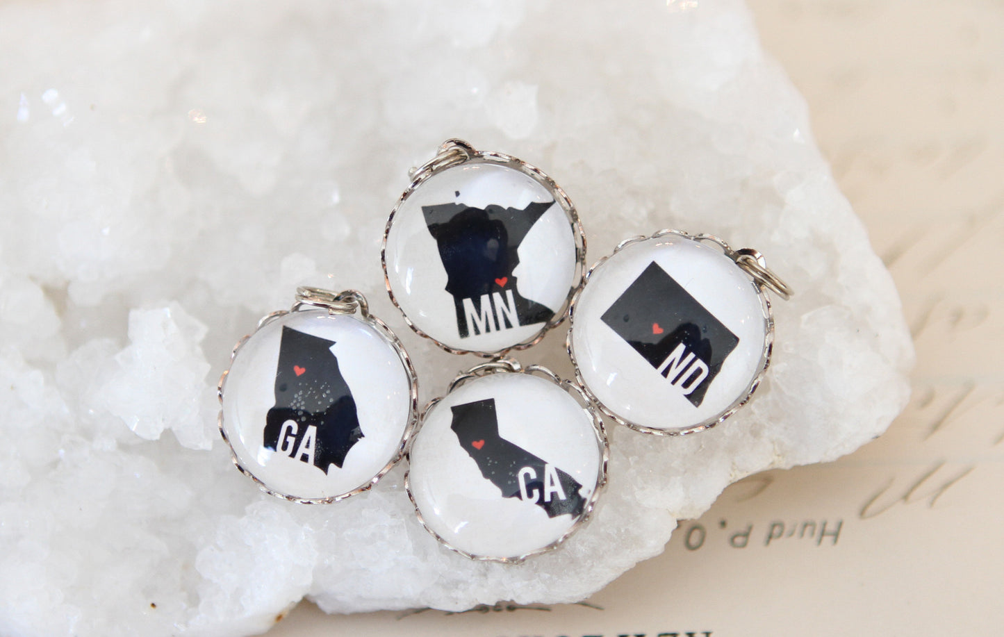 State Bubble Charm - Jennifer Dahl Designs