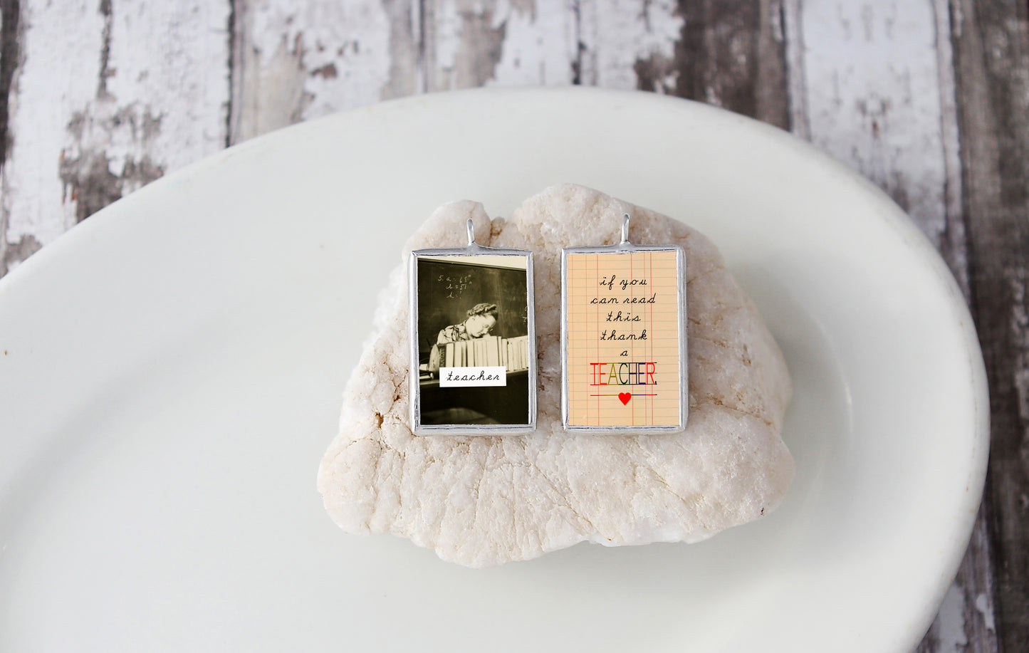 Thank a Teacher Soldered Art Charm