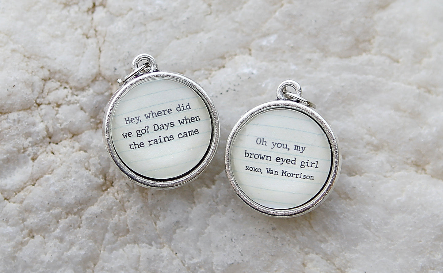 Van Morrison Brown Eyed Girl Double Sided Bubble Jewelry Charm