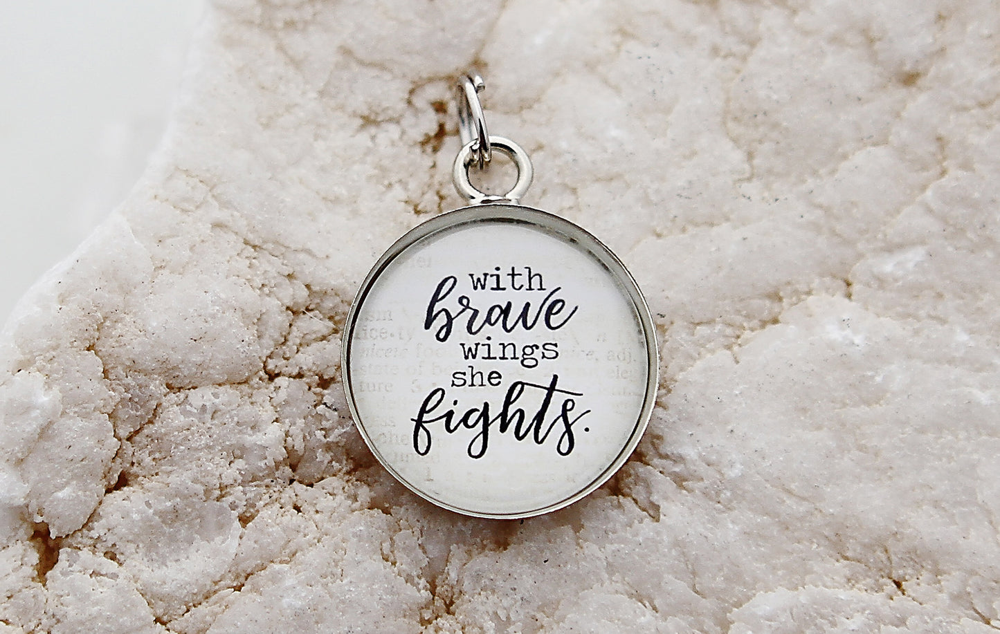With Brave Wings Bubble Charm - Jennifer Dahl Designs