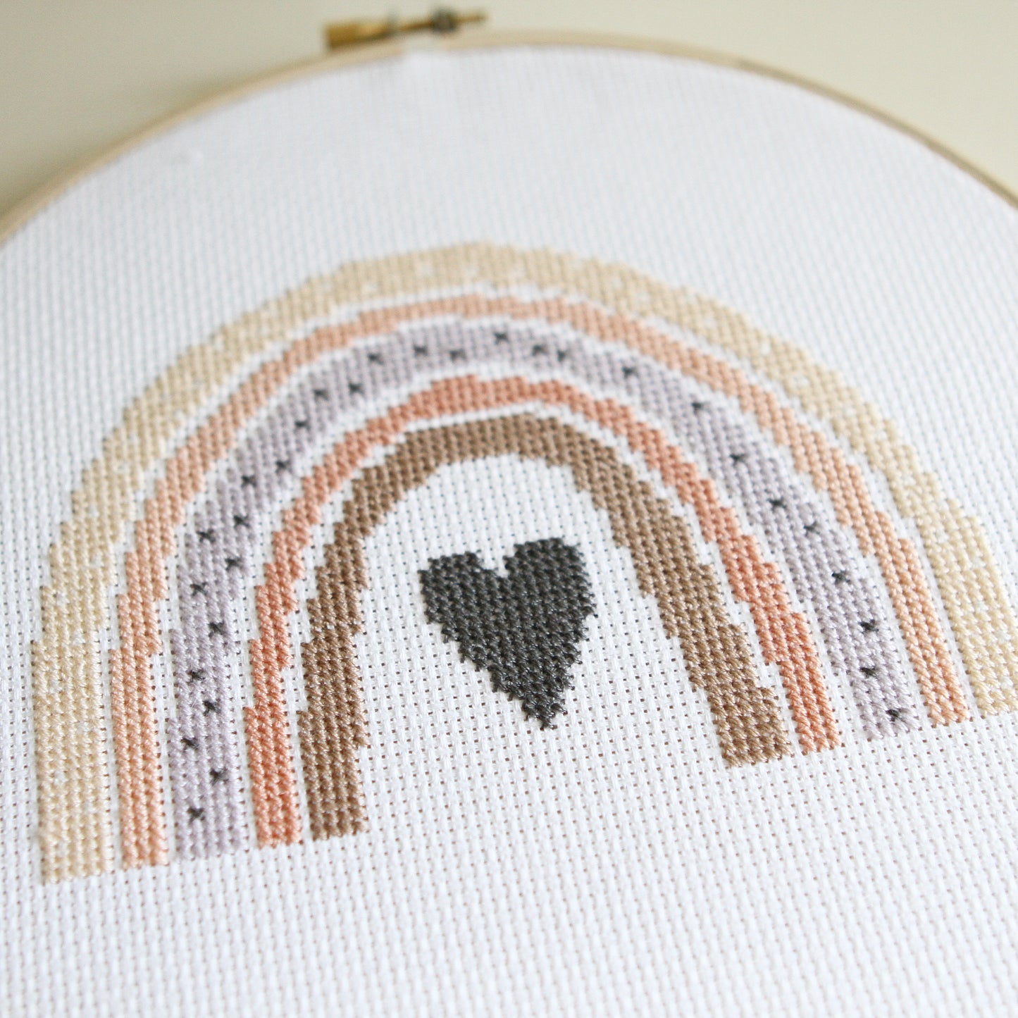 Boho Rainbow Cross Stitch Kit