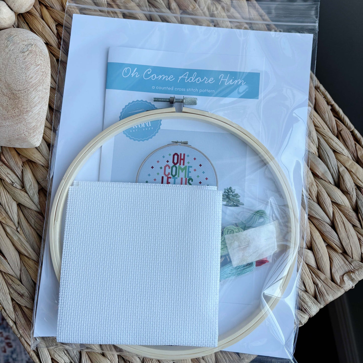 Oh Come Let Us Adore Him Cross Stitch Kit