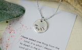 Dwell Hand Stamped Scripture Necklace