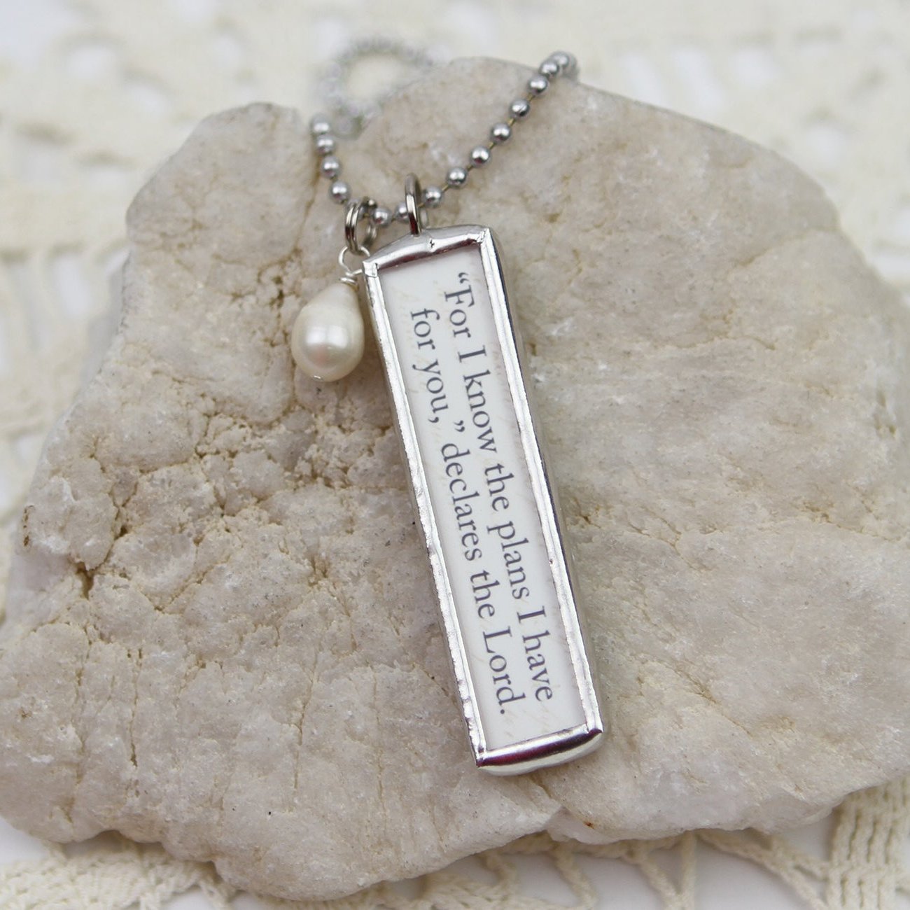 Jeremiah 29:11 soldered art charm necklace