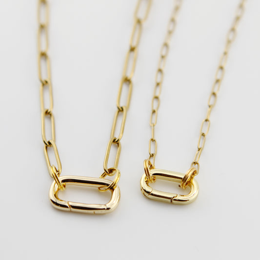 Paperclip Charm Holder Necklace