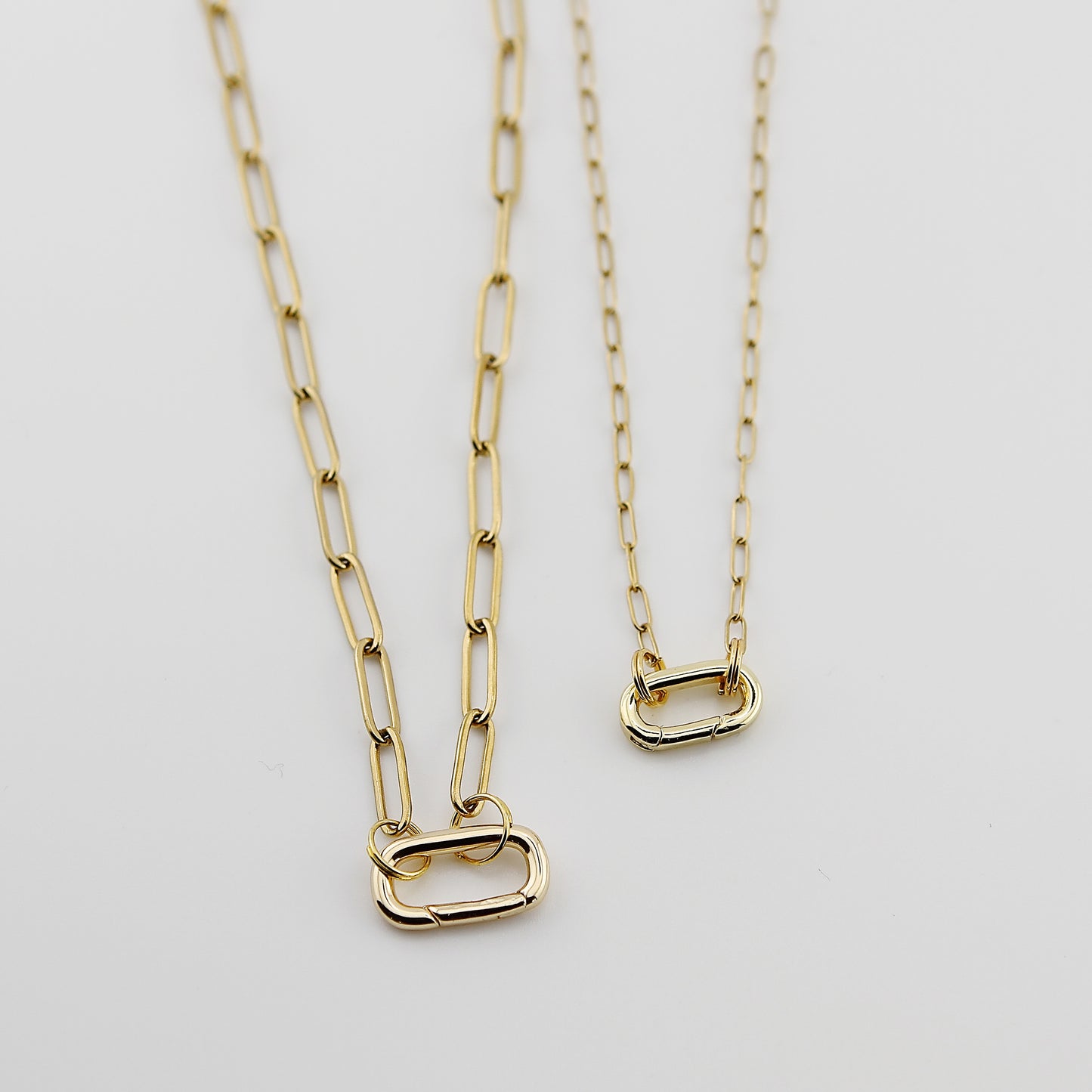 Paperclip Charm Holder Necklace - Jennifer Dahl Designs