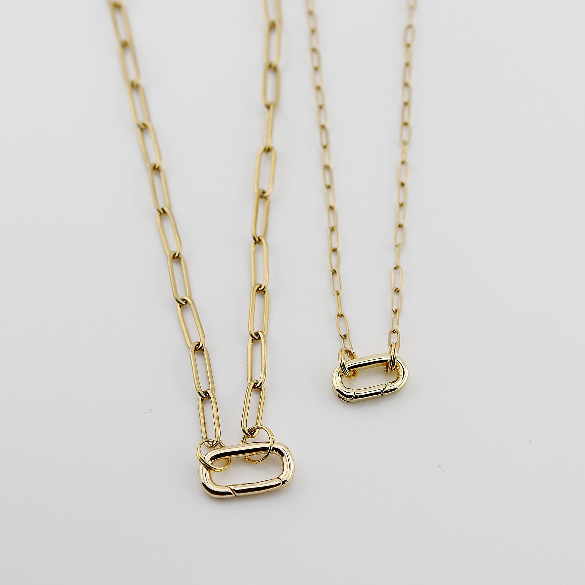 Paperclip Charm Holder Necklace - Jennifer Dahl Designs