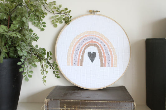 Boho Rainbow Cross Stitch Kit