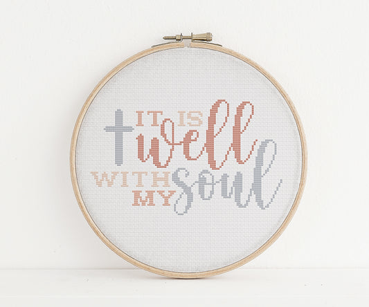 It Is Well With My Soul Cross Stitch Kit