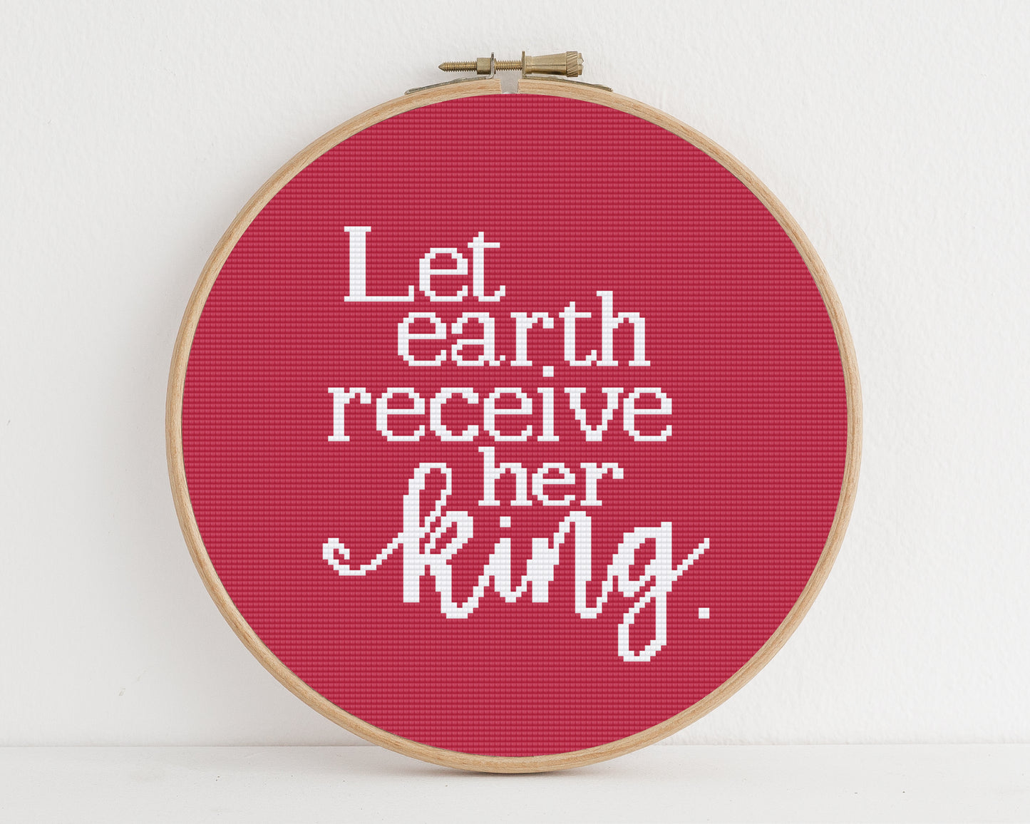 Let Earth Receive Her King Cross Stitch Kit